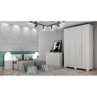 Guarda Roupa Solteiro 4 Portas 2 Gavetas Damasco Novo Horizon