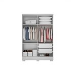 Guarda Roupa Solteiro 4 Portas 2 Gavetas Damasco Novo Horizon