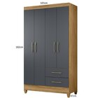 Guarda-roupa Solteiro 4 Portas 2 Gavetas E Pés Chile
