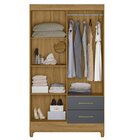 Guarda-roupa Solteiro 4 Portas 2 Gavetas E Pés Chile