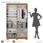 Guarda-roupa Solteiro 4 Portas 2 Gavetas Estrela Premium Cina