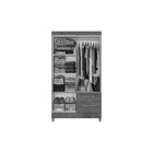 Guarda Roupa Solteiro 4 Portas 2 Gavetas Fortaleza  Canelato