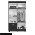 Guarda Roupa Solteiro 4 Portas 2 Gavetas Honduras - Móveis Le