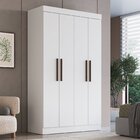 Guarda-roupa Solteiro 4 Portas 2 Gavetas Internas New Recife