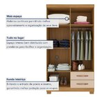 Guarda-roupa Solteiro 4 Portas 2 Gavetas Itapema Carvalho Ame