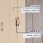 Guarda-roupa Solteiro 4 Portas 2 Gavetas Itapema Carvalho Ame