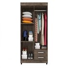 Guarda-roupa Solteiro 4 Portas 2 Gavetas Leblon Móveis Leão F