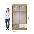 Guarda Roupa Solteiro 4 Portas 2 Gavetas Maceió Espresso Móve