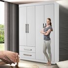 Guarda-roupa Solteiro 4 Portas 2 Gavetas Madri Espresso Móvei