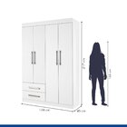 Guarda-roupa Solteiro 4 Portas 2 Gavetas Madri Espresso Móvei