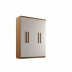 Guarda-roupa Solteiro 4 Portas 2 Gavetas Mdf Dinamarca Imbuia