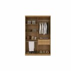 Guarda-roupa Solteiro 4 Portas 2 Gavetas Mdf Dinamarca Imbuia