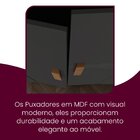 Guarda Roupa Solteiro 4 Portas 2 Gavetas Mdf Petra  Imbuia/gr