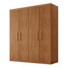 Guarda Roupa Solteiro 4 Portas 2 Gavetas Mdf Petra Imbuia