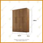 Guarda-roupa Solteiro 4 Portas 2 Gavetas Morella Imbuia