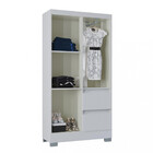 Guarda Roupa Solteiro 4 Portas 2 Gavetas Nápoles Poquema