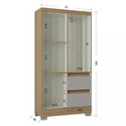 Guarda Roupa Solteiro 4 Portas 2 Gavetas Nápoles Poquema