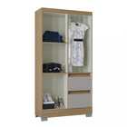 Guarda Roupa Solteiro 4 Portas 2 Gavetas Nápoles Poquema