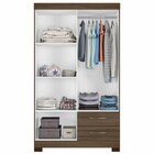 Guarda-roupa Solteiro 4 Portas 2 Gavetas Nogal Trend Nt5005 -