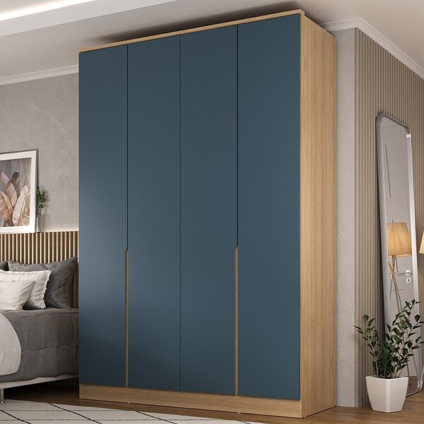 Guarda Roupa Solteiro 4 Portas 2 Gavetas Olivia Espresso Móve