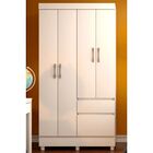 Guarda Roupa Solteiro 4 Portas 2 Gavetas Oregon Tcil Moveis B