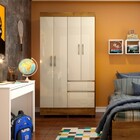 Guarda Roupa Solteiro 4 Portas 2 Gavetas Oregon Tcil Móveis I