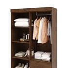 Guarda-roupa Solteiro 4 Portas 2 Gavetas Panama Imbuia Rustico