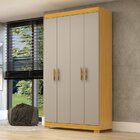 Guarda Roupa Solteiro 4 Portas 2 Gavetas Papoulas Acp Móveis