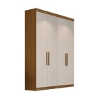 Guarda-roupa Solteiro 4 Portas 2 Gavetas Paris Carvalho Vermo