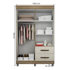 Guarda Roupa Solteiro 4 Portas 2 Gavetas Paris Chf Móveis