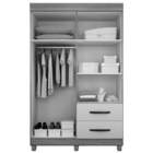 Guarda-roupa Solteiro 4 Portas 2 Gavetas - Paris-imbuia - Chf