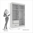 Guarda Roupa Solteiro 4 Portas 2 Gavetas Porto Sallêto Móveis