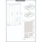 Guarda Roupa Solteiro 4 Portas 2 Gavetas Real Light Mocaccino