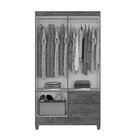 Guarda Roupa Solteiro 4 Portas 2 Gavetas Real Light Mocaccino