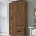 Guarda Roupa Solteiro 4 Portas 2 Gavetas Rosário Doripel