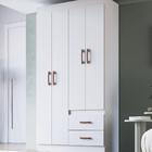 Guarda Roupa Solteiro 4 Portas 2 Gavetas Rosário Doripel Bran