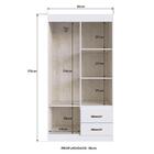 Guarda Roupa Solteiro 4 Portas 2 Gavetas Rosário Doripel Bran