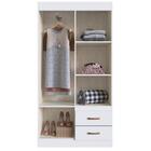 Guarda Roupa Solteiro 4 Portas 2 Gavetas Rosário Doripel Bran