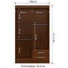 Guarda Roupa Solteiro 4 Portas 2 Gavetas Rp2420 Decibal