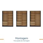 Guarda-roupa Solteiro 4 Portas 2 Gavetas Sarah Yescasa Azul P