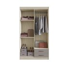 Guarda Roupa Solteiro 4 Portas 2 Gavetas Treviso 104 Crema/fu