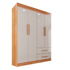 Guarda-roupa Solteiro 4 Portas 2 Gavetas Verona Premium