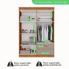 Guarda-roupa Solteiro 4 Portas 2 Gavetas Verona Premium