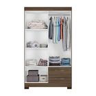 Guarda-Roupa Solteiro 4 Portas 2 Gavetas Viena Notável Nogal