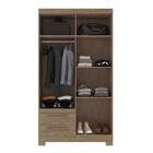 Guarda-roupa Solteiro 4 Portas 2 Gavetas Wood - Decibal