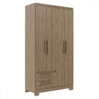 Guarda-roupa Solteiro 4 Portas 2 Gavetas Wood - Decibal