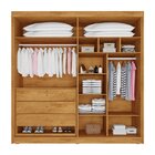 Guarda Roupa Solteiro 4 Portas 3 Gavetas 100% Mdf Nantes  Per