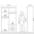 Guarda Roupa Solteiro 4 Portas 3 Gavetas Advantage Batrol Móv