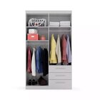 Guarda-roupa Solteiro 4 Portas 3 Gavetas Advantage Branco