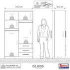 Guarda-roupa Solteiro 4 Portas 3 Gavetas Advantage Capuccino